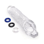 Size Up 1 Inch See-Thru Stretch Penis Extender - Clear 2.5 cm (1'') Penis Extension Sleeve - Hush Store Sydney 