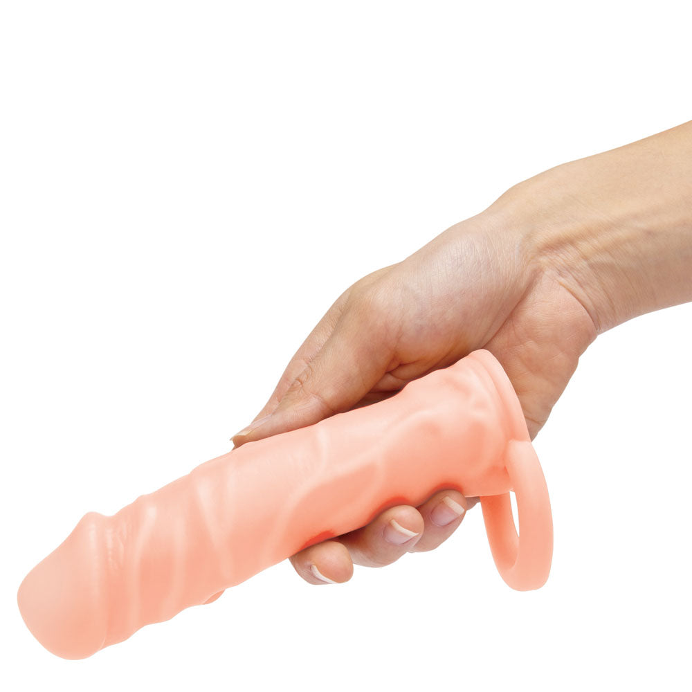 Size Up Realistic 1 Inch Penis Extender - Flesh - Flesh 2.5 cm (1'') Penis Extension Sleeve - Hush Store Sydney 