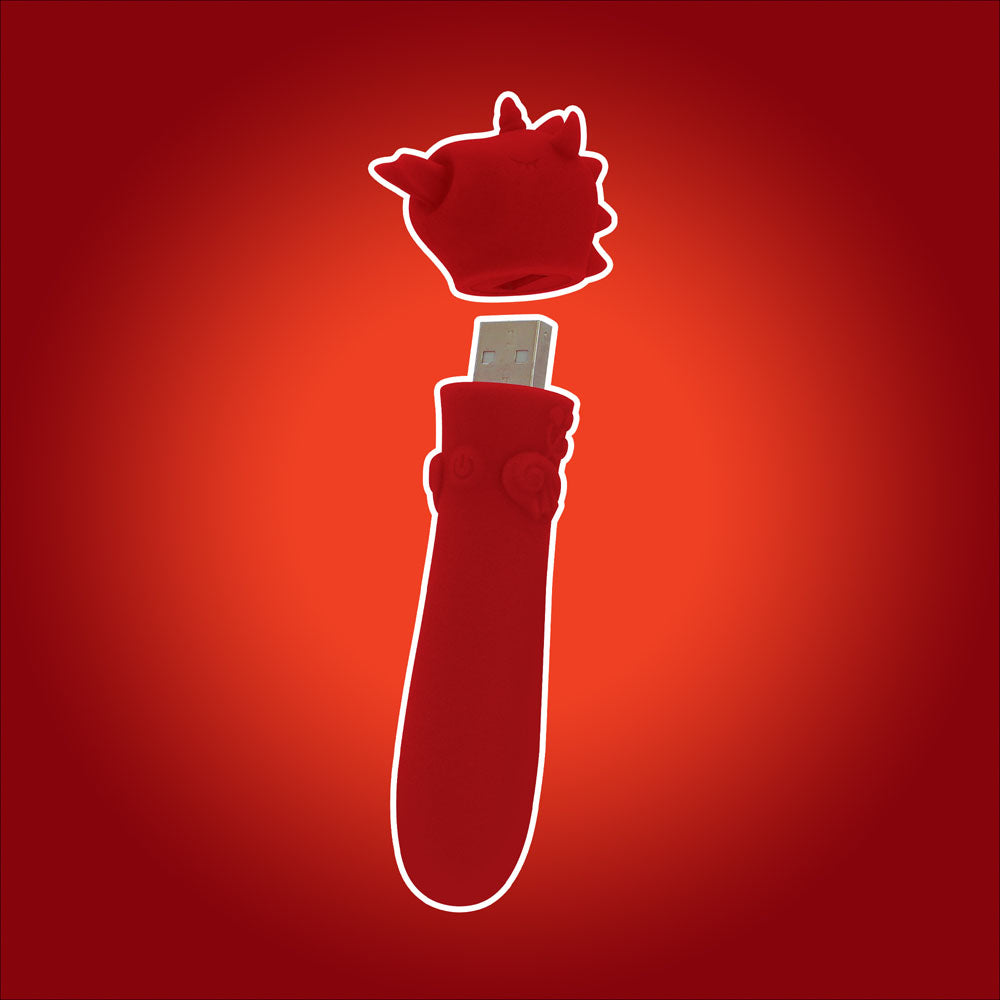 Unihorn - USB Bullet - Blaze Diablo - Red USB Rechargeable Vibrating Bullet