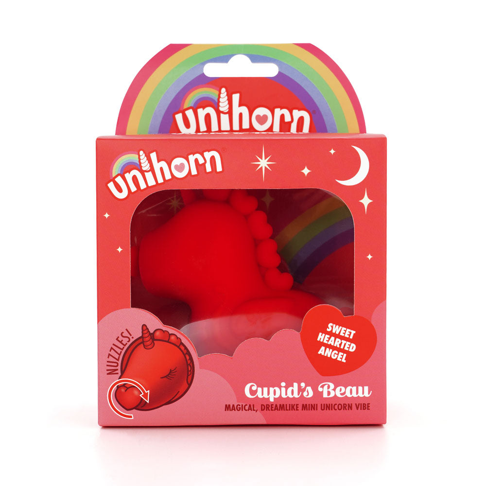 Unihorn - Cupid's Beau - Red USB Rechargeable Heart Nosed Stimulator - Hush Store Sydney 