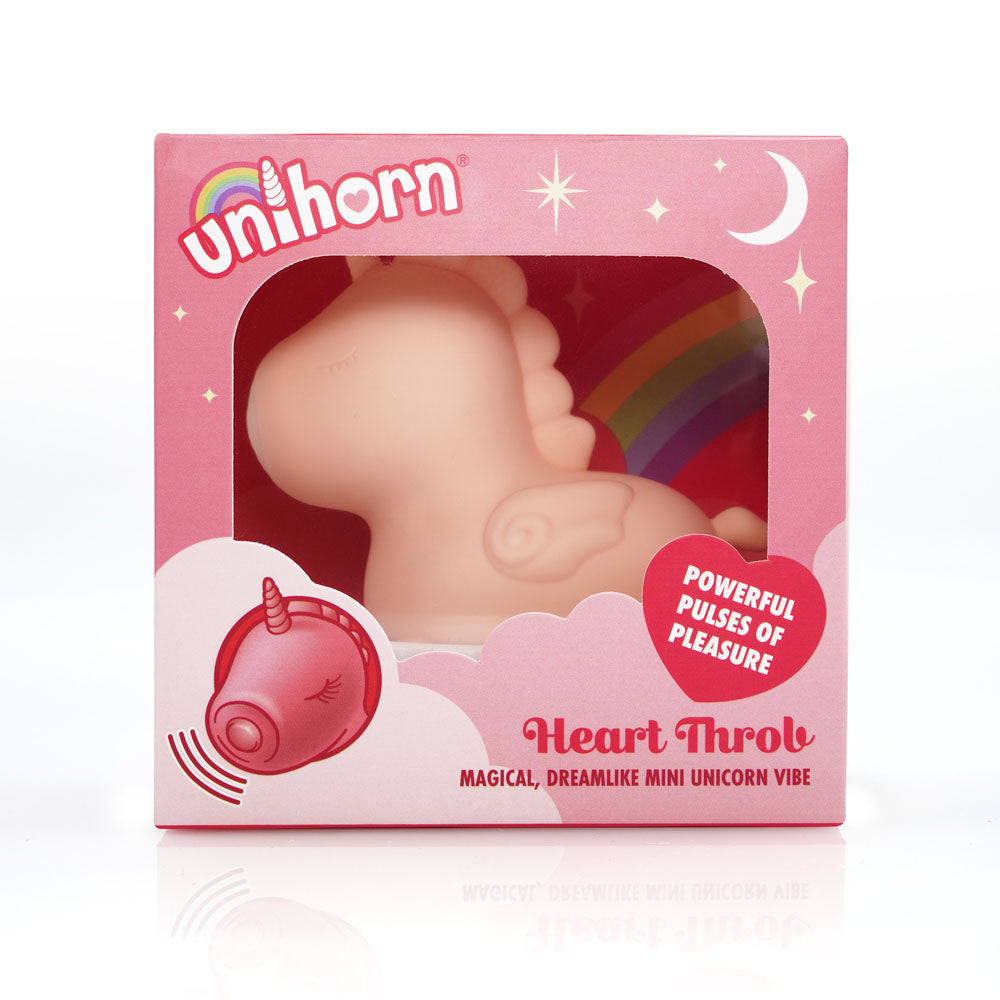 Unihorn - Heart Throb - Coral USB Rechargeable Flicking Stimulator - Hush Store Sydney 