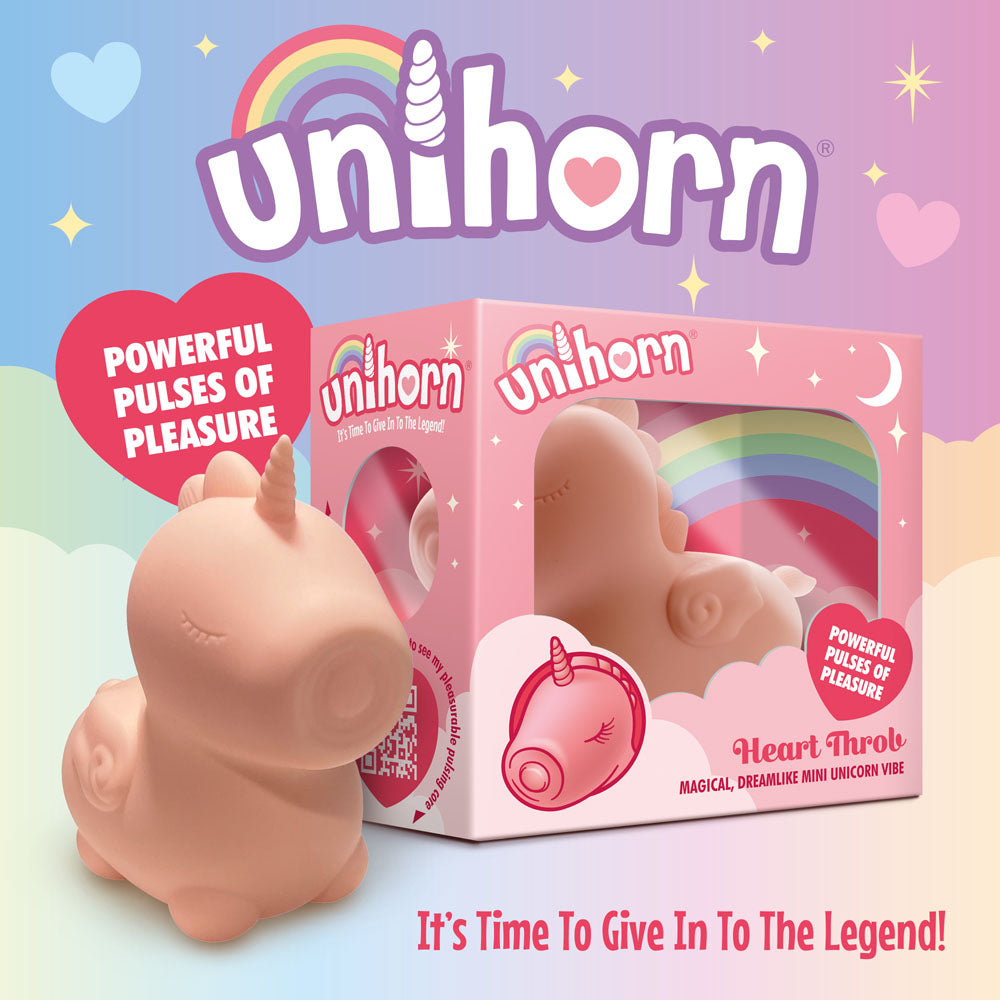 Unihorn - Heart Throb - Coral USB Rechargeable Flicking Stimulator - Hush Store Sydney 
