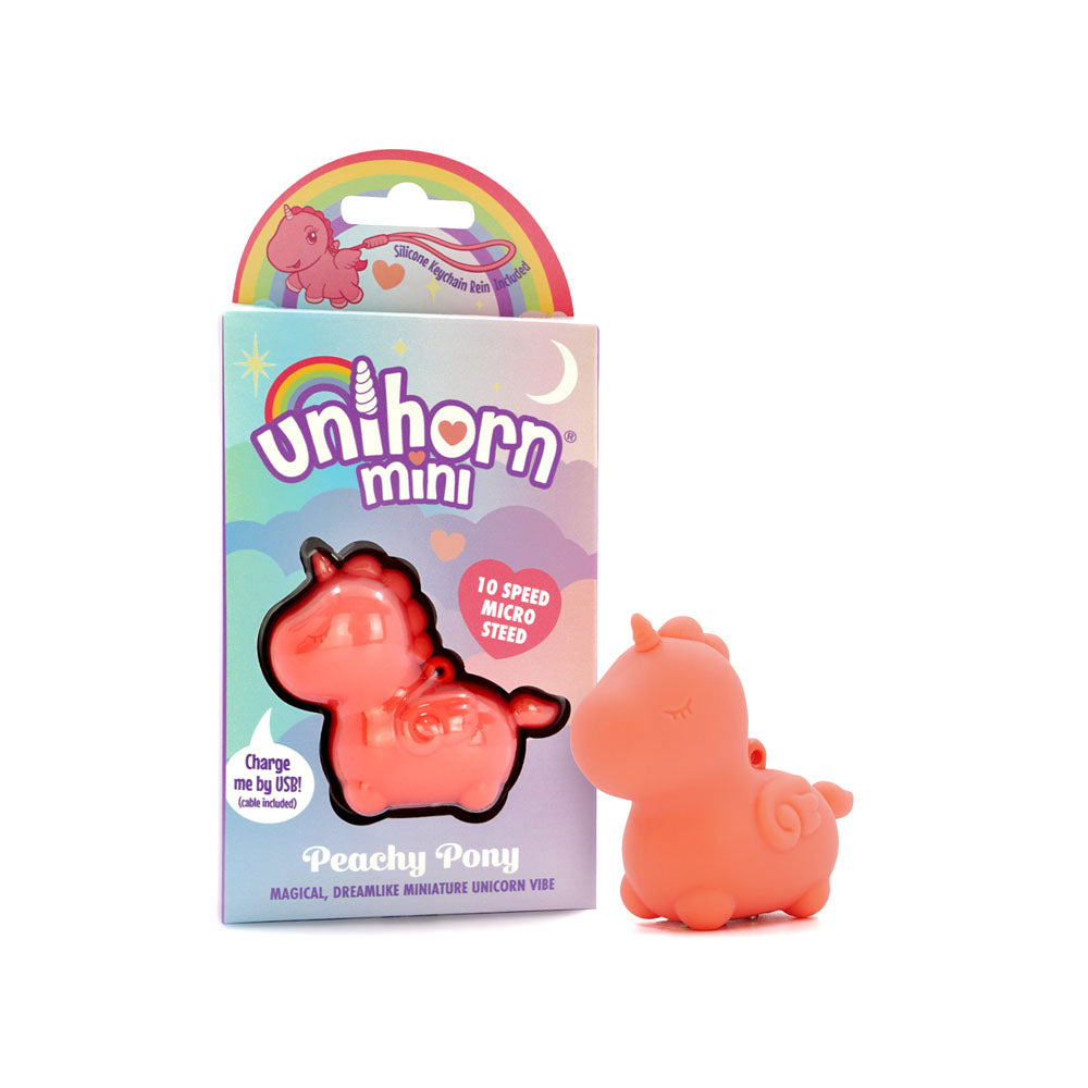 Unihorn Mini - Peachy Pony - Peach USB Rechargeable Stimulator - Hush Store Sydney 