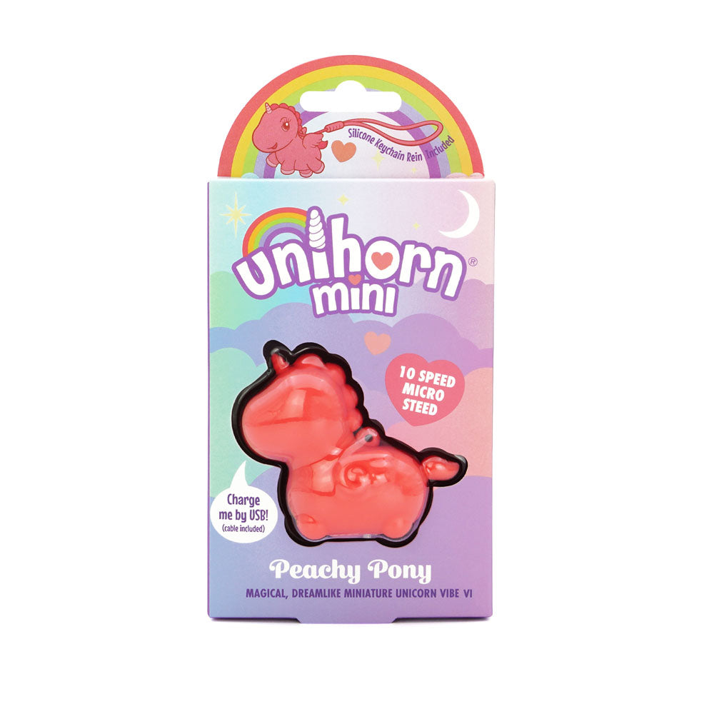 Unihorn Mini - Peachy Pony - Peach USB Rechargeable Stimulator - Hush Store Sydney 