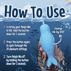 Unihorn of the Sea - Neigh Mo - The Narwhal - Blue USB Rechargeable Dual Motor Stimulator - Hush Store Sydney 