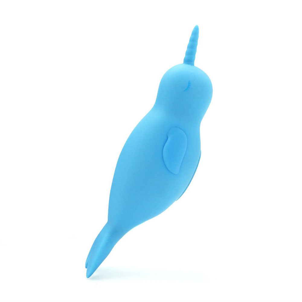 Unihorn of the Sea - Neigh Mo - The Narwhal - Blue USB Rechargeable Dual Motor Stimulator - Hush Store Sydney 
