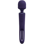 VIVE Kiku - Purple - Purple 25.2 cm USB Rechargeable Dual End Massage Wand with Flapping Tip