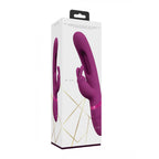 VIVE Mika - Pink - Pink 23.2 cm USB Rechargeable Rabbit Vibrator with Flapping Shaft - Hush Store Sydney 