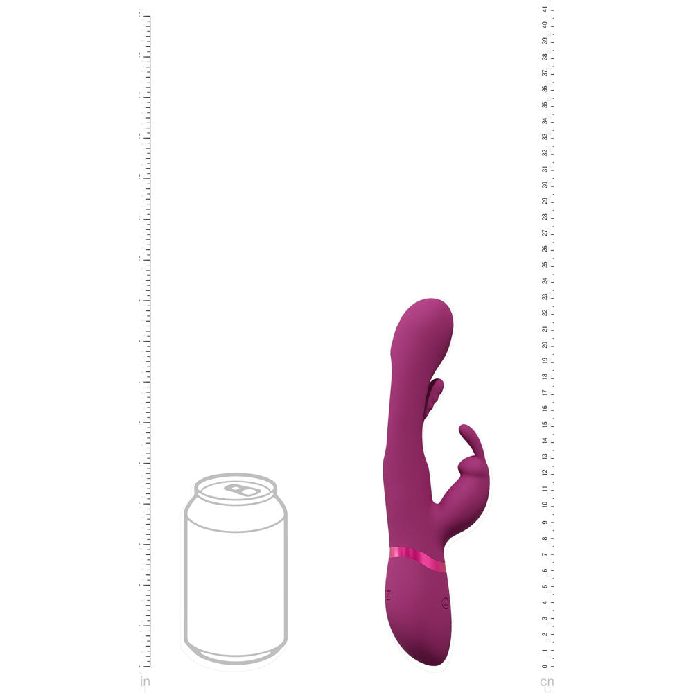 VIVE Mika - Pink - Pink 23.2 cm USB Rechargeable Rabbit Vibrator with Flapping Shaft - Hush Store Sydney 