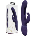 VIVE Mika - Purple - Purple 23.2 cm USB Rechargeable Rabbit Vibrator with Flapping Shaft