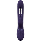 VIVE Mika - Purple - Purple 23.2 cm USB Rechargeable Rabbit Vibrator with Flapping Shaft