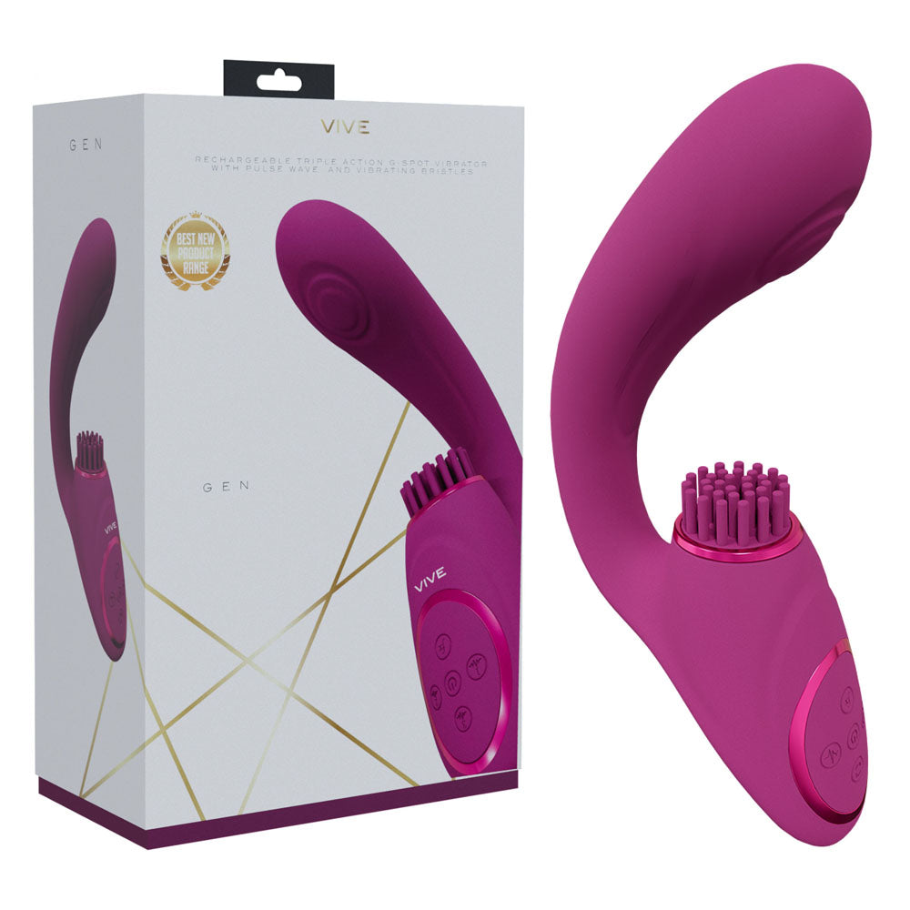 VIVE Gen - Pink - Pink USB Rechargeable Triple Motor Vibrator - Hush Store Sydney 