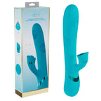VIVE Fiore - Blue 25 cm USB Rechargeable Tapping Rabbit Vibrator
