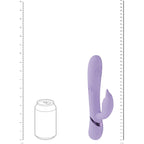 VIVE Pallina - Purple - Purple 25 cm USB Rechargeable Tapping Rabbit Vibrator