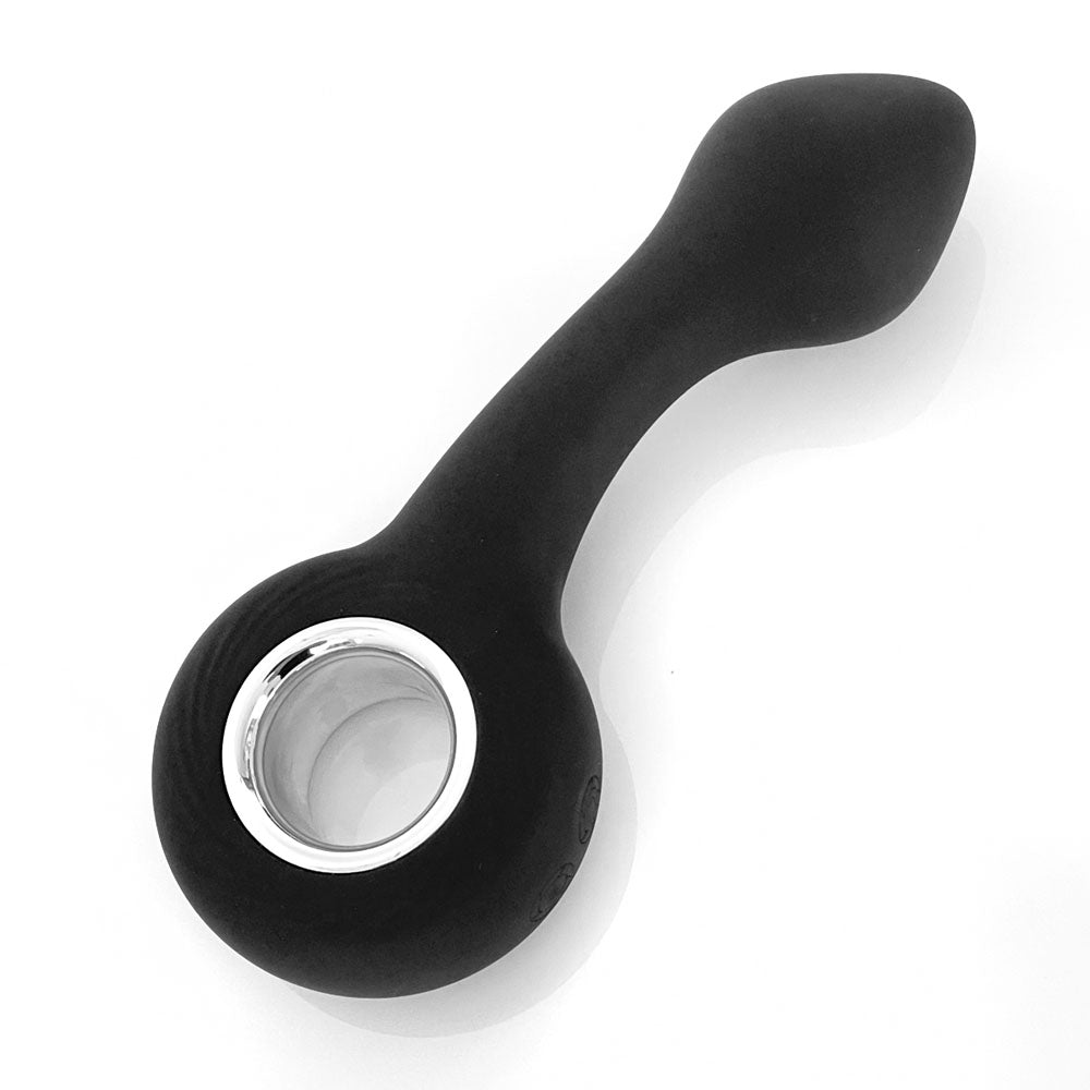 VERS Rechargeable Silicone G Spot Vibe - Black 13.8 cm USB Rechargeable Vibrator - Hush Store Sydney 
