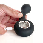 VERS Rechargeable Silicone G Spot Vibe - Black 13.8 cm USB Rechargeable Vibrator - Hush Store Sydney 