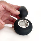 VERS Rechargeable Silicone Plug Vibe - Black 12.5 cm USB Rechargeable Vibrating Butt Plug - Hush Store Sydney 