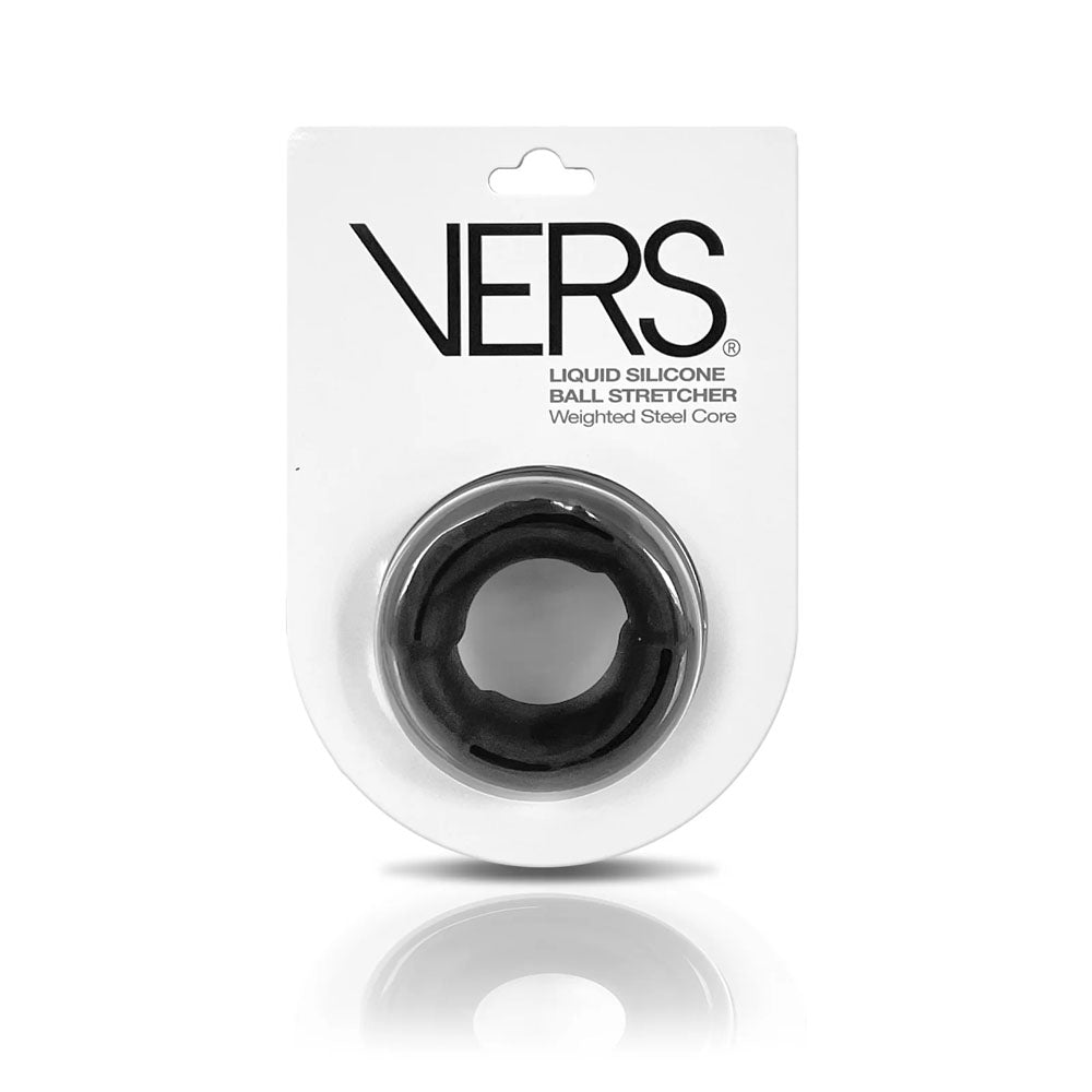 VERS Liquid Silicone Weight Steel Core Ball Stretcher - Black Ball Stretcher Ring with Steel Core - Hush Store Sydney 