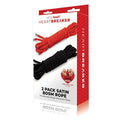 WhipSmart Heartbreaker 2 Pack Satin BDSM Rope - Black & Red Ropes - Set of 2 - Hush Store Sydney 