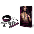 WhipSmart Dragons Lair Collar, Leash & Nipple Clips Set - Purple/Black Restraints - Hush Store Sydney 
