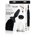 WhipSmart Furry Tales Silicone Foxtail Rechargeable Butt Plug - Black 9.5 cm Vibrating Butt Plug with Black Fox Tail & Remote Control - Hush Store Sydney 