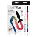 WhipSmart Furry Tales Silicone Rainbow Tail - Black 8.9 cm Butt Plug with Rainbow Tail - Hush Store Sydney 