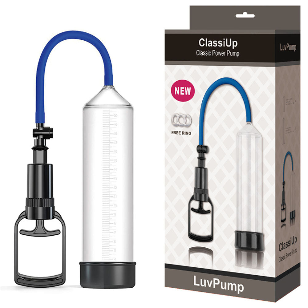 LuvPump ClassiUp Classic Power Pump - Medium - Clear Penis Pump - Hush Store Sydney 
