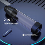 LuvPump Smart Penis Pump - Clear USB Rechargeable 2-in-1 Automatic Penis Pump