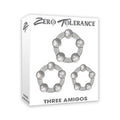 Zero Tolerance Three Amigos - Clear Cock Rings - Set of 3 - Hush Store Sydney 