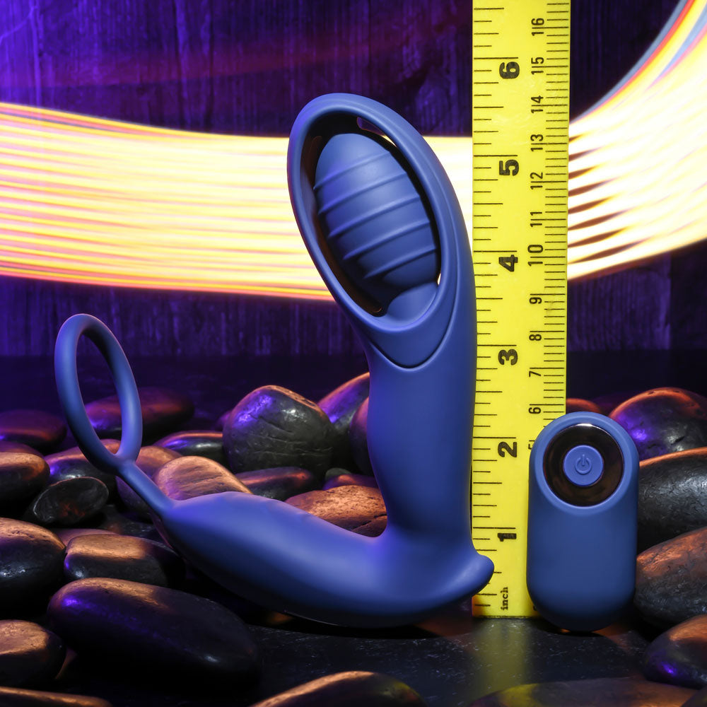 Zero Tolerance EXTRA MILE - Blue USB Rechargeable Vibrating Prostate Massager - Hush Store Sydney 