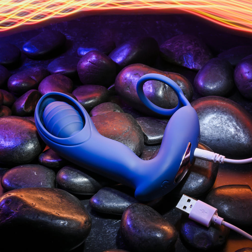 Zero Tolerance EXTRA MILE - Blue USB Rechargeable Vibrating Prostate Massager - Hush Store Sydney 