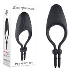 Zero Tolerance PERFECT FIT - Black USB Rechargeable Vibrating Lasso Cock Ring - Hush Store Sydney 
