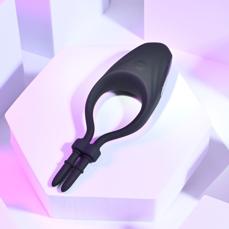 Zero Tolerance PERFECT FIT - Black USB Rechargeable Vibrating Lasso Cock Ring - Hush Store Sydney 