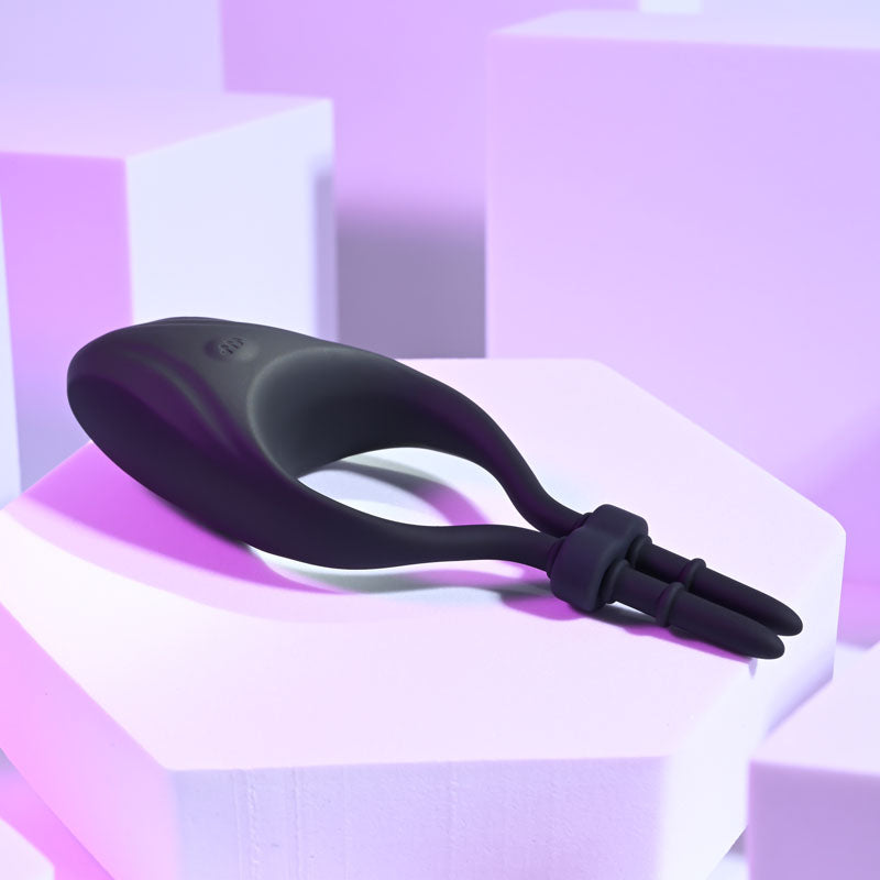 Zero Tolerance PERFECT FIT - Black USB Rechargeable Vibrating Lasso Cock Ring - Hush Store Sydney 