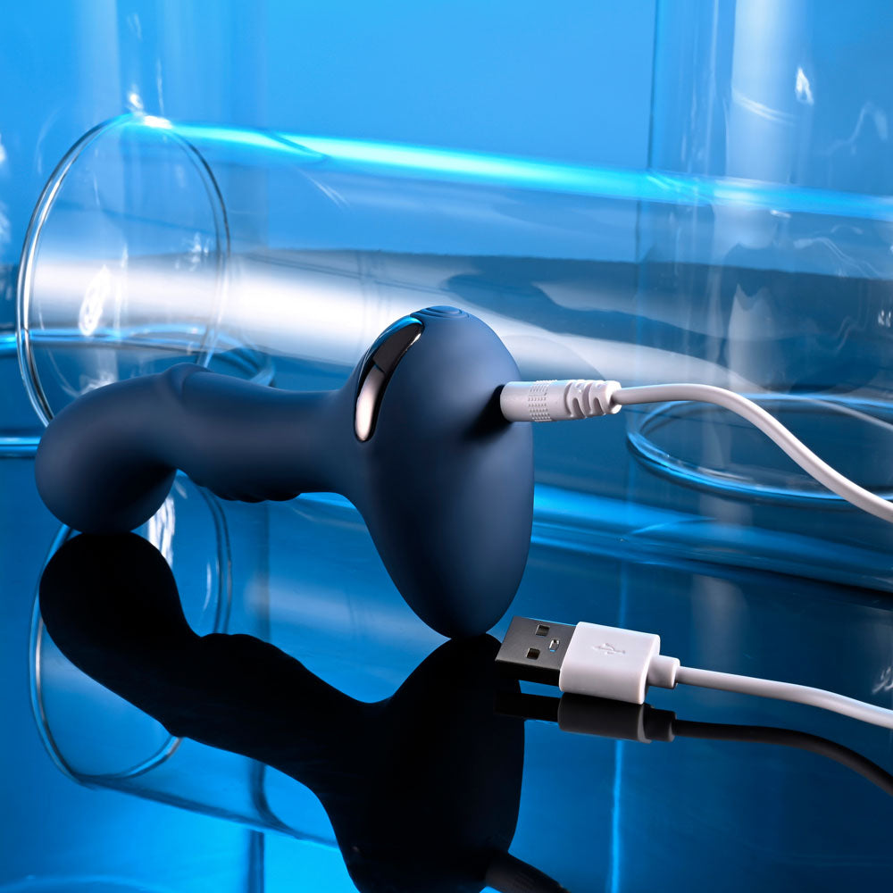 Zero Tolerance BLUE OASIS - Blue 12.3 cm USB Rechargeable Vibrating Anal Plug - Hush Store Sydney 