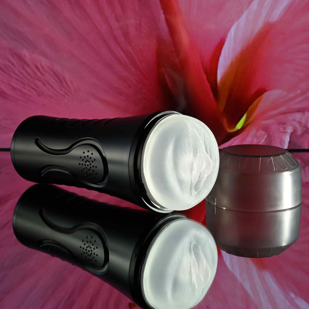 Zero Tolerance HOLD TIGHT - Clear USB Rechargeable Vibrating Vagina Stroker - Hush Store Sydney 