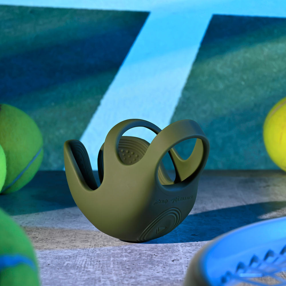 Zero Tolerance NUTTY BUDDY - Olive Green USB Rechargeable Vibrating Cock & Balls Ring