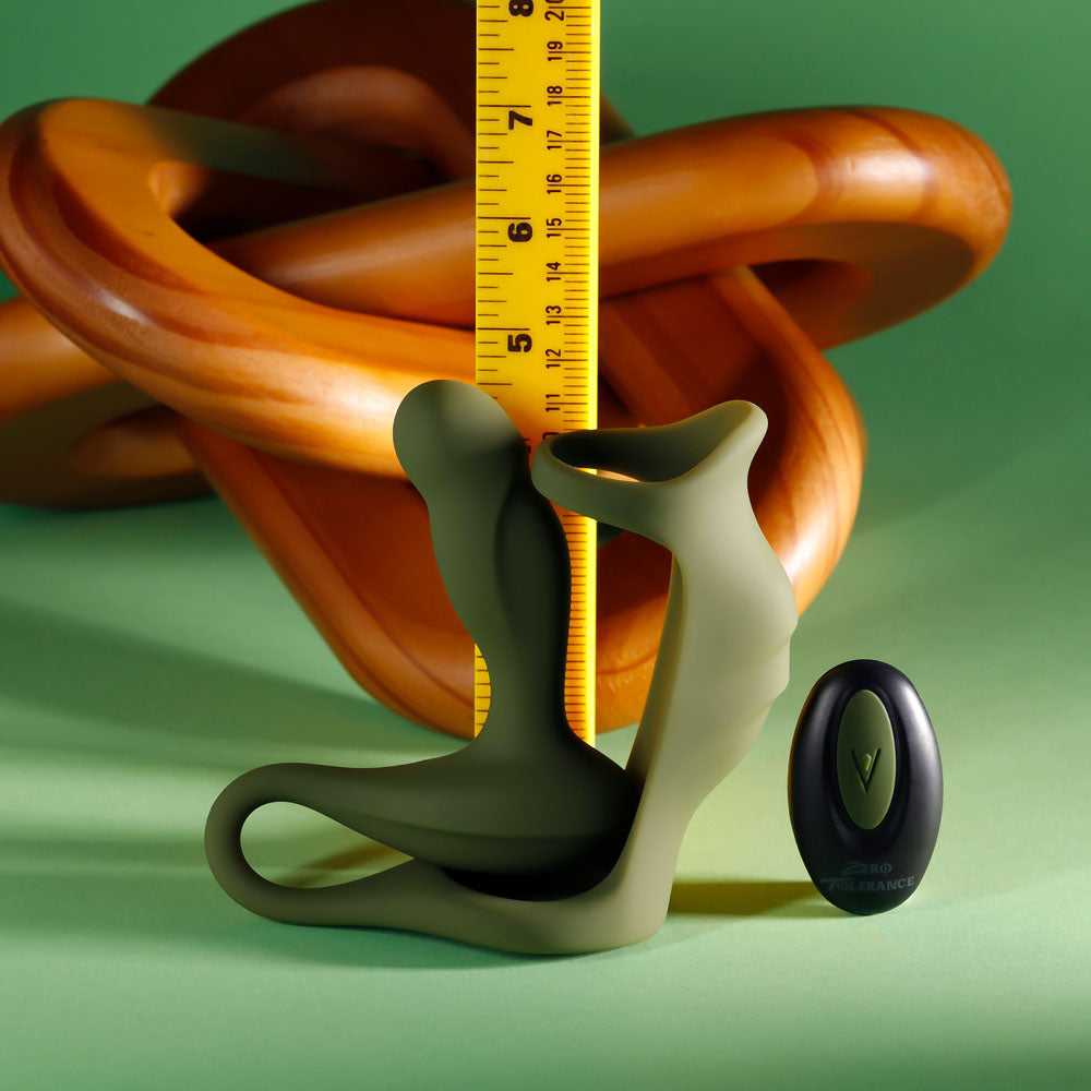 Zero Tolerance PROSTATE POWER PACK - Green USB Rechargeable Vibrating Prostate Massager with Cock Ring Harness - Hush Store Sydney 