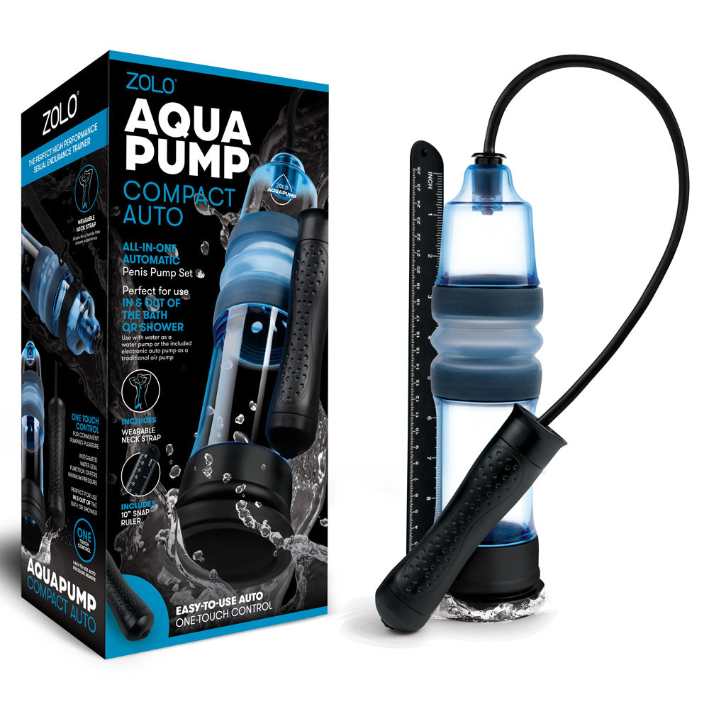Zolo Aquapump Compact Auto - Blue Auto Water Penis Pump