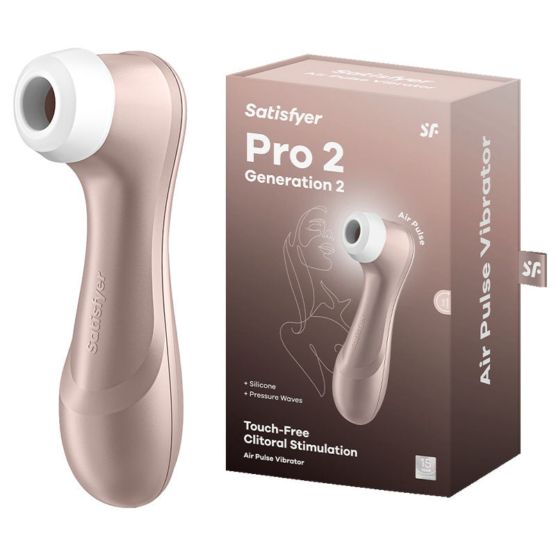 Satisfyer Pro 2 - Rose Gold - Touch-Free USB-Rechargeable Clitoral Stimulator - Hush Store Sydney 